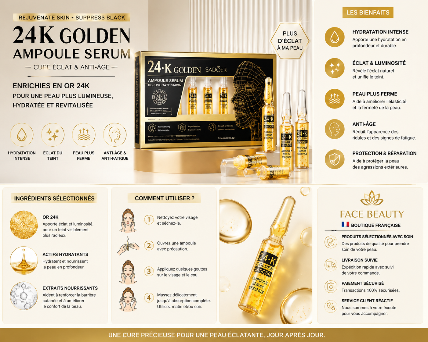Coffret ampoule 24k