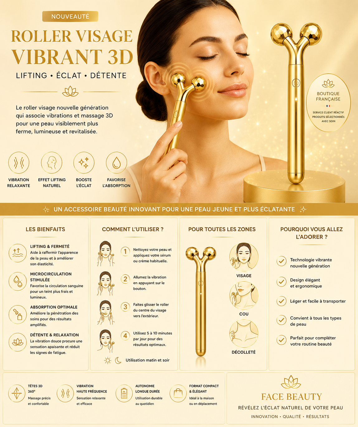 Roller Visage Vibrant 3D