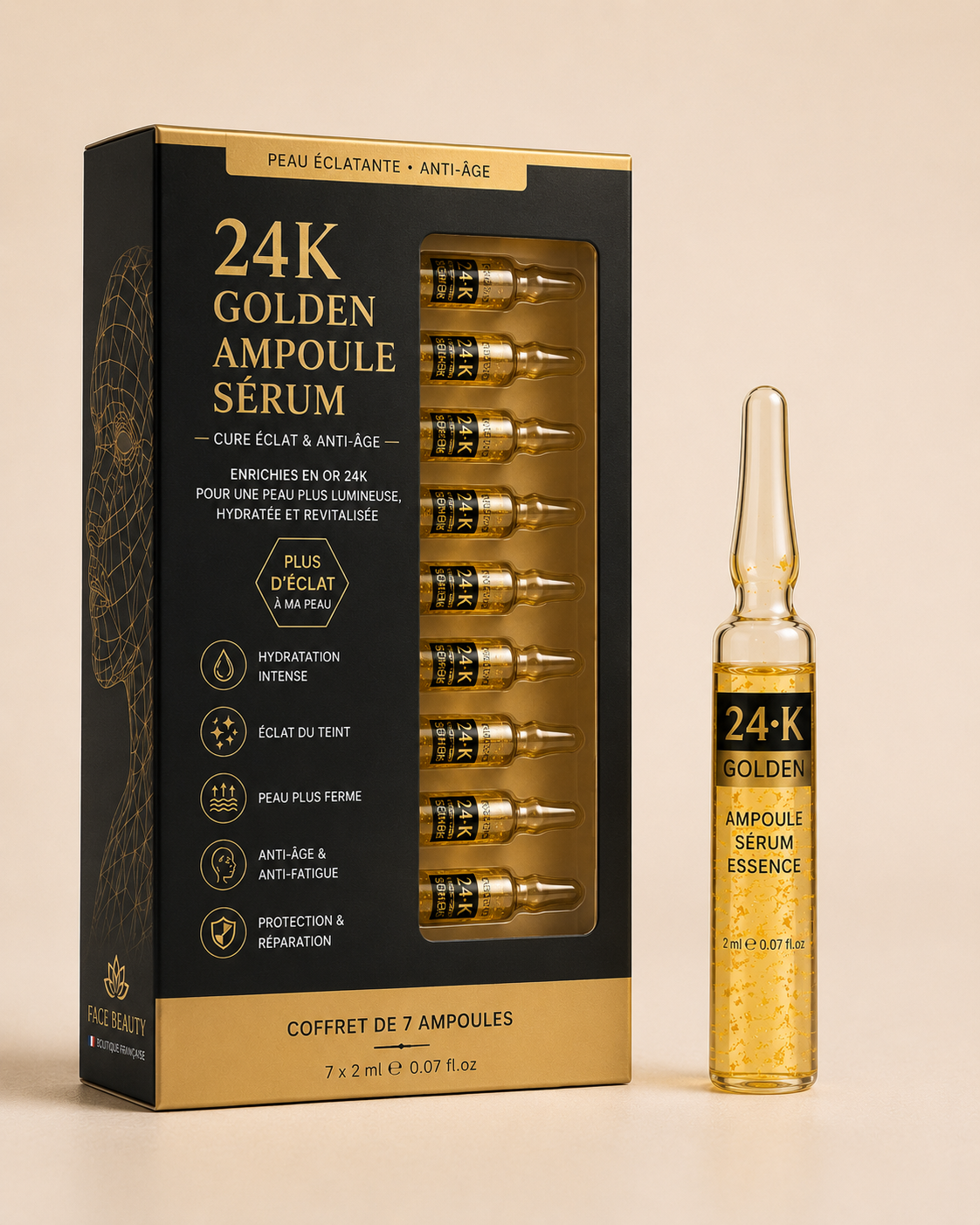 Coffret ampoule gold